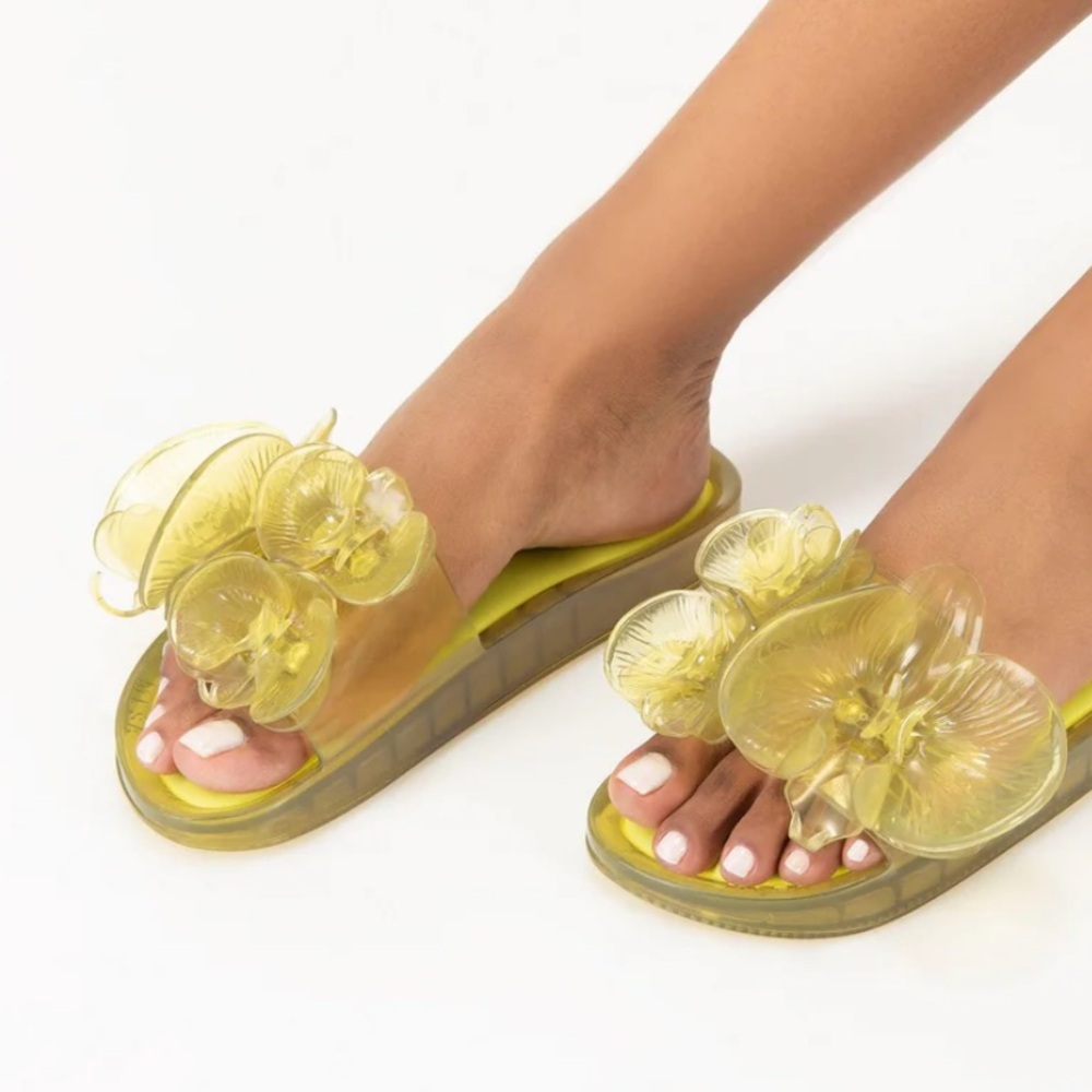 RESERVED Melissa + Y/Project Orchid Slides Sandals Flower Beach Shoes